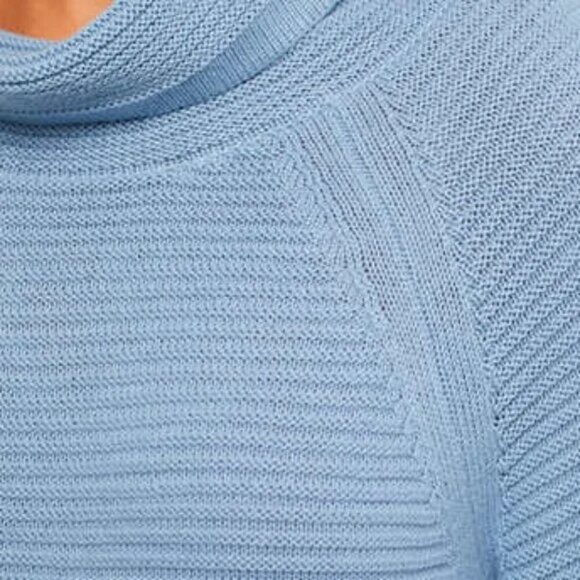 Kenneth Cole Reaction Sweater Light Blue Knit Cowl Neck Women's Size XXL - Picture 4 of 14